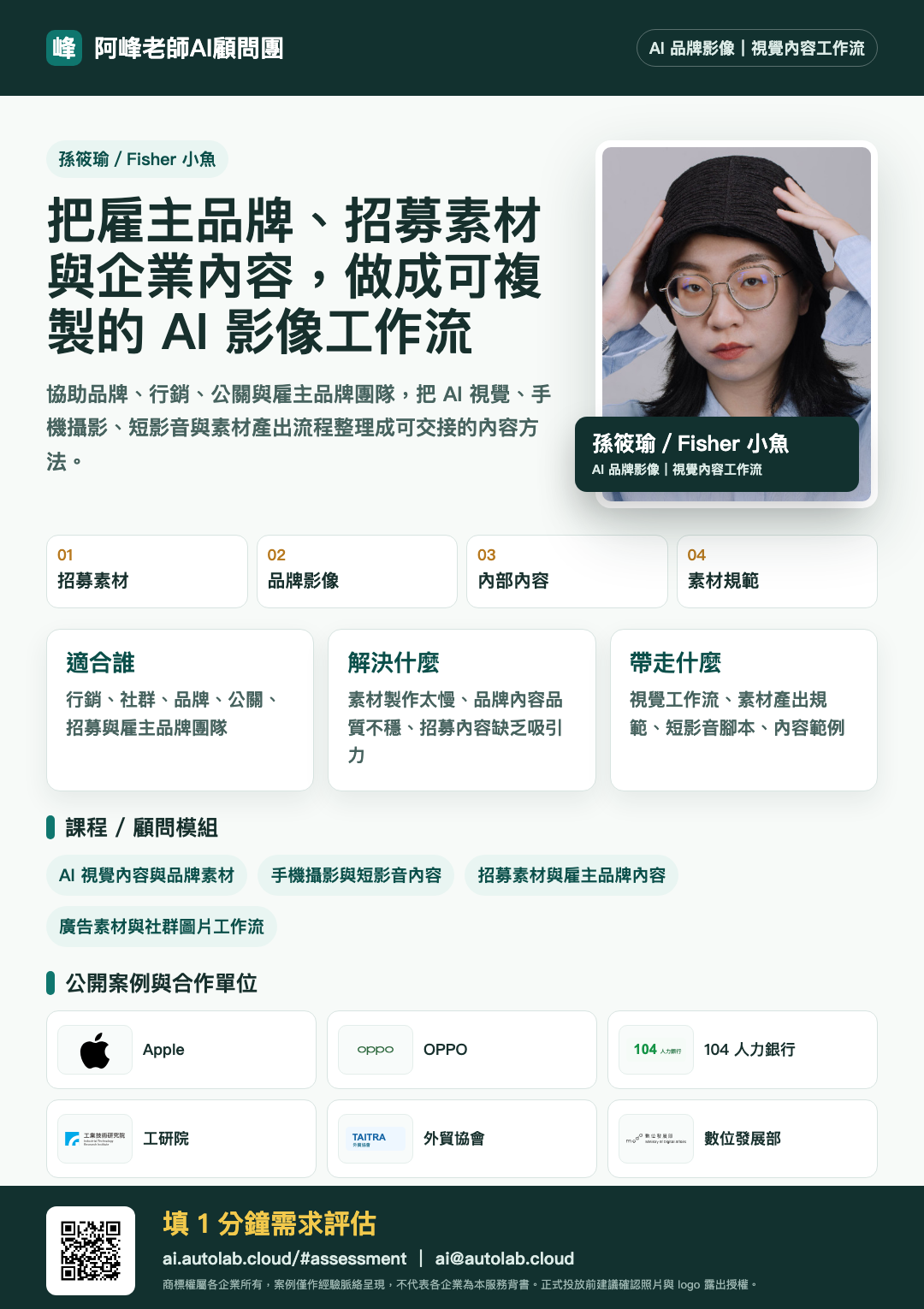 孫筱瑜／Fisher 小魚企業 AI 內訓 DM